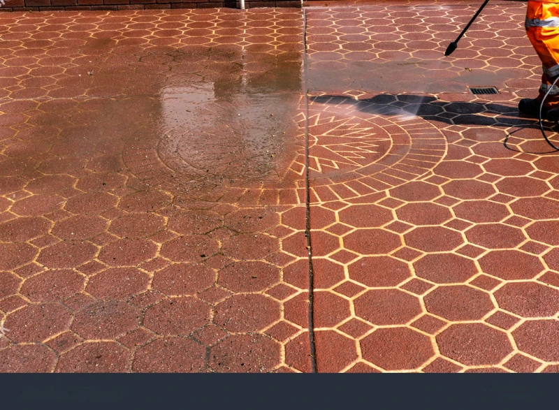 Pressure cleaning patios and pavers before sealing in Wesley Chapel FL